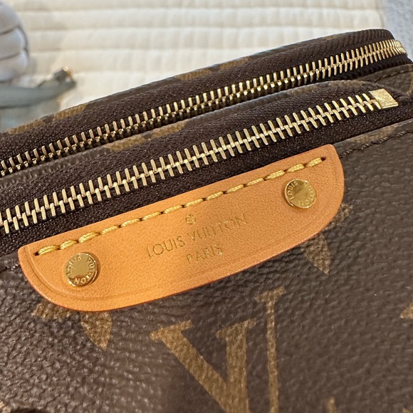 LV Monogram Crossbody Bag with Tan Strap - Picture 2 of 4